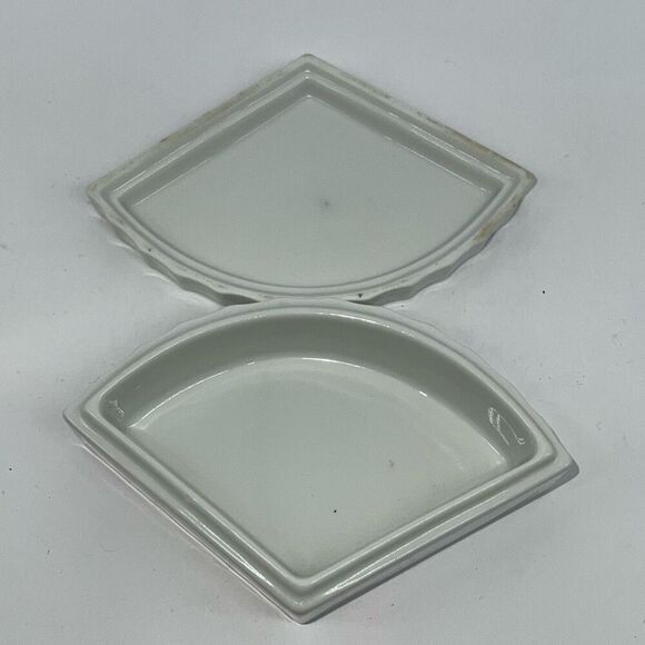 Vintage Avon Handcrafted Porcelain 1980 Keepsake Fan-shaped Flowers Butterflies - Picture 6 of 7